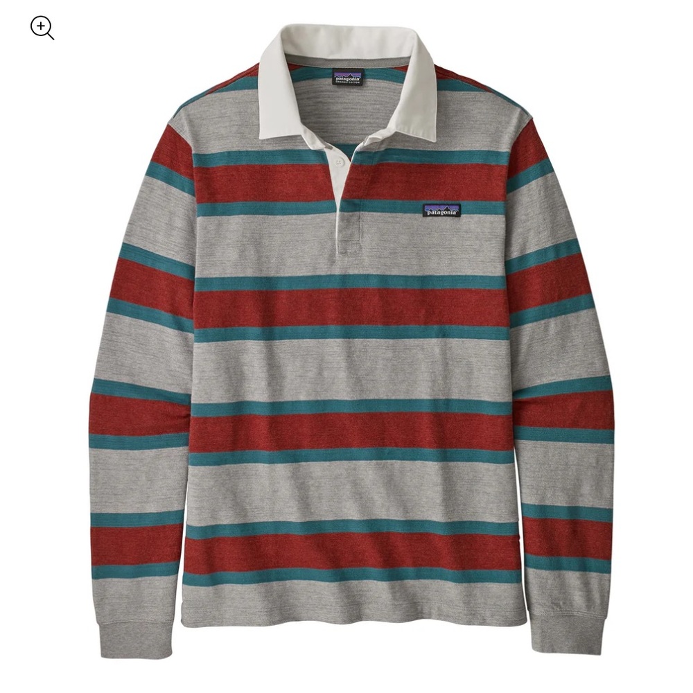 Patagonia Red and Gray Lightweight Rugby Shirt
